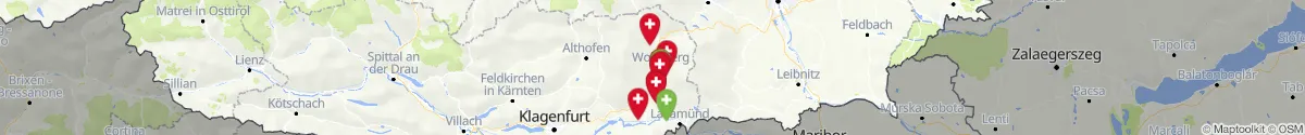 Kartenansicht für Apotheken-Notdienste in der Nähe von Wolfsberg (Wolfsberg, Kärnten)